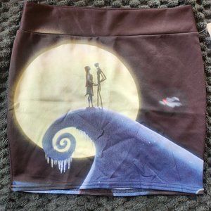 Nightmare Before Christmas halloween mini skirt size L